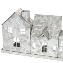 Artikel Decoratieve rij huisjes met theelichthouders, adventsdecoratie, 68 cm