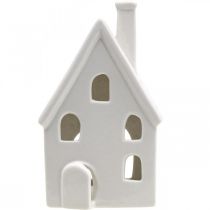 Artikel Lantaarnhuisje keramiek tafeldecoratie Advent wit H18cm