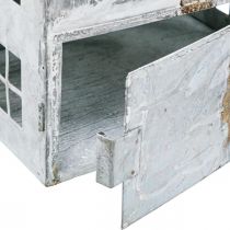 Artikel Vuurtoren theelichthouder metalen theelichthuis H26cm