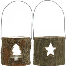 Artikel Theelichthouder om op te hangen Theelichthouder hout 7,5cm 2st