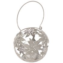Artikel Metalen hanglantaarn voor windlichtdecoratie, grijs, Ø14cm H13cm