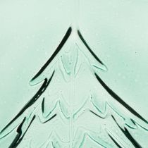 Artikel Glazen votiefkaarsenhouder met reliëf van dennenbomen, kerstdecoratie, 16 cm