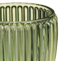 Artikel Lantaarn theelichthouder glas groen retro Ø7cm H7cm 6 st