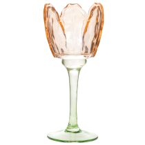 Artikel Tulpvormige glazen theelichthouder, vintage stijl, romantische woondecoratie, 20 cm
