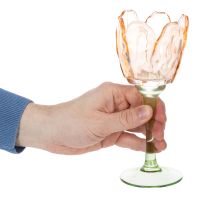 Artikel Tulpvormige glazen theelichthouder, vintage stijl, romantische woondecoratie, 20 cm