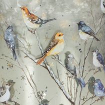 Artikel Kandelaar met vogels, winterdesign, glanzend, 12 cm
