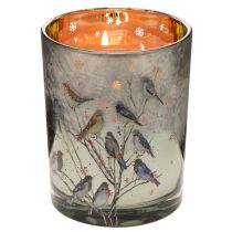 Artikel Kandelaar met vogels, winterdesign, glanzend, 12 cm