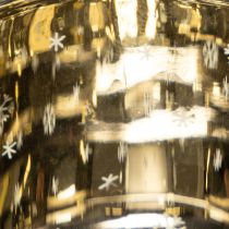 Artikel Glazen theelichthouder met vogel- en sneeuwvlokmotief, 8 cm, 2 stuks