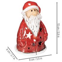 Artikel Decoratief kerstmanfiguurtje als theelichthouder met sterren, tafeldecoratie, 15 cm