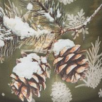 Artikel Glazen theelichthouder met takje winterdennenhout, 8 cm, 2 stuks
