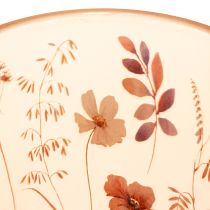 Artikel Glazen theelichthouder met bloemenmotief voor gezellige momenten in huis, 18 cm