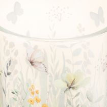 Artikel Decoratieve glazen lantaarn met vlinderweidemotief voor stijlvolle woonaccessoires, 18 cm, 2 stuks