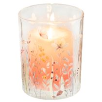 Artikel Decoratieve glazen lantaarn met vlinderweidemotief voor stijlvolle woonaccessoires, 18 cm, 2 stuks