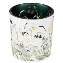 Artikel Decoratieve glazen lantaarn met bladmotief voor stijlvolle woonaccessoires, 8 cm, 4 stuks