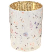 Artikel Glazen theelichthouder met vlindermotief voor gezellige momenten, 12,5 cm, 2 stuks