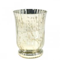 Lantaarn glazen theelichthouder theelicht glas Ø14.5cm H20cm