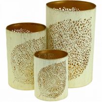 Artikel Herfst lantaarn metaal decoratie H20,5/15,5/10,5cm set van 3