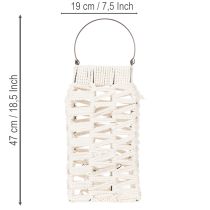 Artikel Hangende lantaarn, zomerdecoratie, macramé H35,5cm B19cm