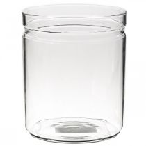 Bloemenvaas, glazen cilinder, glazen vaas rond Ø10cm H12cm