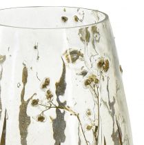 Artikel Lantaarn glas gipskruid decor Ø10,5cm H13cm 2st