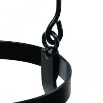 Artikel Lantaarn glas met handvat kandelaar zwart H25cm