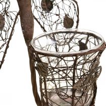 Artikel Lantaarn metalen wanddecoratie vlinder roest decoratie 36,5cm