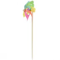 Artikel Pinwheel roze turquoise kleurrijke zomerdecoratie Ø15cm H48cm 3st