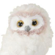 Artikel Winterdecoratie decoratieve uilenfiguren om staand wit 15cm 2 stuks