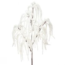 Artikel Decoratieve tak treurwilg winterdecoratie wit glitter 82cm 2st