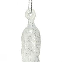 Artikel Winterdecoratie ijspegels om op te hangen helder zilver 28cm 3st