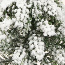Artikel Winterdecoratie kerstboom in groen wit Ø7cm H14cm 4st