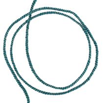 Artikel Woldraad met draadviltkoord wollen koord turquoise goud Ø5mm 33m