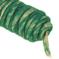 Artikel Wollen koord groen vintage vochtafvoerende draad natuurlijke wol jute 30m