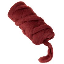 Artikel Wollen koord, decoratieve wol, donkerrood, 10 meter wollen lint voor bloemschikken en knutselen