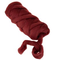 Artikel Wollen koord, decoratieve wol, donkerrood, 10 meter wollen lint voor bloemschikken en knutselen