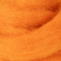 Artikel Wolkoord, gevilt wol, oranje, 2 meter, voor knutselen, binden en decoreren.
