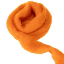 Artikel Wolkoord, gevilt wol, oranje, 2 meter, voor knutselen, binden en decoreren.