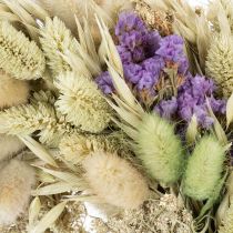 Artikel Krans van gedroogde bloemen voor de lente en zomer, voor op tafel en bij de voordeur, voor speciale gelegenheden met kleurrijke accenten, 26 cm
