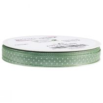 Artikel Cadeaulint gestippeld sierlint groen mint 10mm 25m