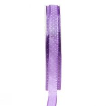 Artikel Cadeaulint gestippeld sierlint paars 10mm 25m