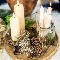 Artikel Xanthium kunstbloem herfstdecoratie 6 bloemen crème, bruin 80cm 3st