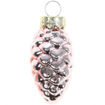 Artikel Kegelmix van glas roze 5cm 14 st