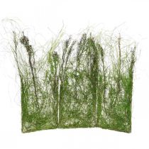Artikel Grasdecoratie om op te staan met takken Groene raamdecoratie 105x50cm
