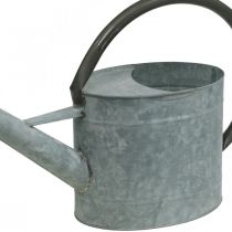 Artikel Vintage metalen gieter, zilvergrijs, stijlvolle tuindecoratie, bloemenvaas, L53cm H29cm