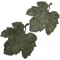 Metalen decoratieve herfstbladeren decoratieve schaal Ø33/40cm set van 2