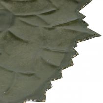 Artikel Metalen decoratieve herfstbladeren decoratieve schaal Ø33/40cm set van 2