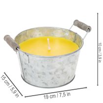 Artikel Citronella buitenkaars in emmer: sfeervolle verlichting en insectenwerend middel, 15 cm
