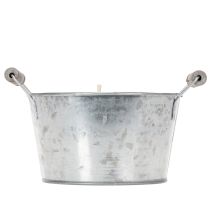 Artikel Kaars in een zinken emmer voor sfeervolle decoratie op terras en balkon (15 cm)