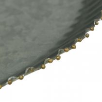 Artikel Sierbord zinkplaat metalen bord antraciet goud Ø24cm