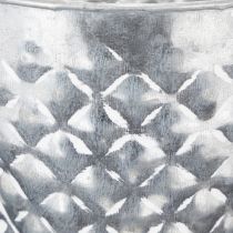 Artikel Zinken pot met touwgrepen Ø14,5cm H13cm
